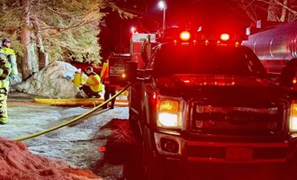 Manchester Firefighters Provide Mutual Aid at Winhall Structure Fire