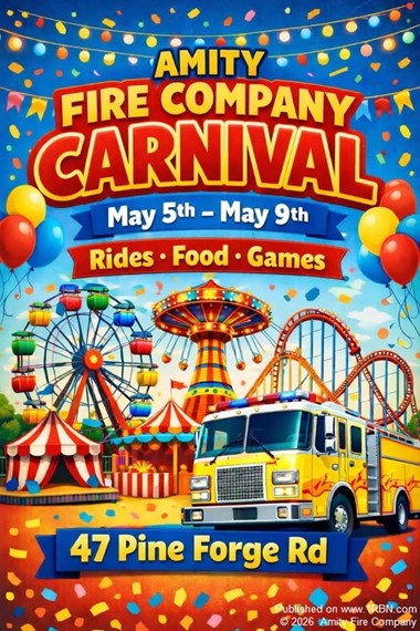 Amity Fire Company Announces Annual Community Carnival at Pine Forge Road
