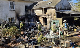 Dwelling Fire, Geryville Pike in Upper Hanover Twp.
