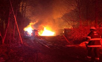 Mutual Aid Departments Respond to Ridge Road Garage Fire