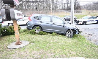 Two veh -MVA Veh into pole