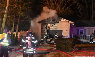 Mastic Beach Battles Working House Fire in Shirley