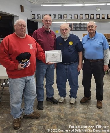 Rusty Corron Marks 50 Years of Fire Police Service in Belleville