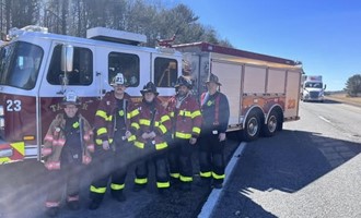West Greenwich Firefighters Respond to Vehicle Fire on I-95 North