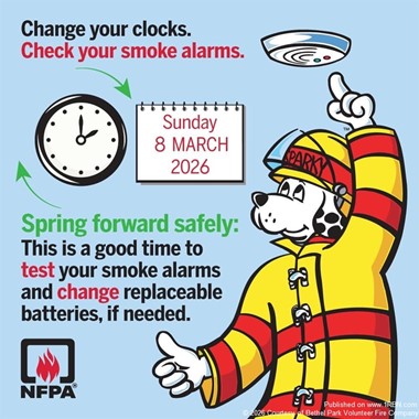 Bethel Park Volunteer Fire Company Reminds Residents to Check Smoke Alarms During Time Change