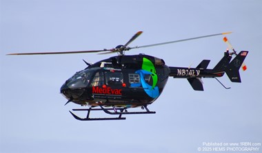 Lehigh Valley Medevac 4 taking off from landing zone