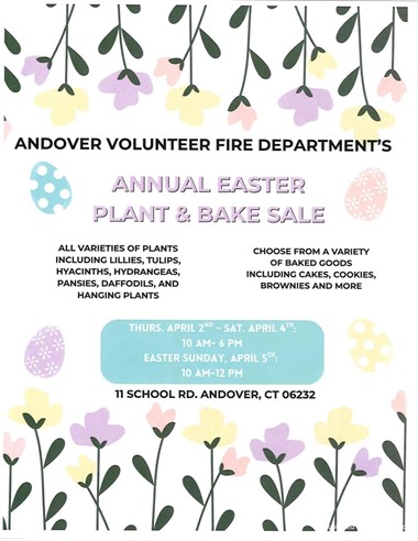 Andover Volunteer Fire Department Announces Spring Community Events
