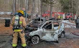 Unity Crews Knock Down Vehicle Fire with Exposure Threat