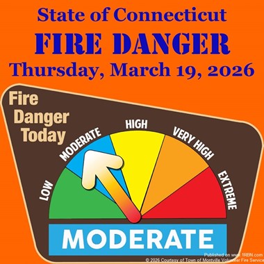 Moderate Fire Danger Continues in Montville Area with Burn Permits Allowed