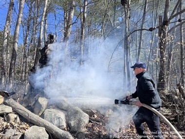 Gilmanton Firefighters Highlight “Working Chief” Hempel in Action on Brush Fire Response