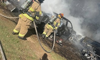 Multiple Vehicles Damaged in Body Shop Fire; Crews Prevent Further Spread