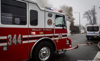 Mutual Aid Assists Valley Stream at Sunrise Highway Truck Fire