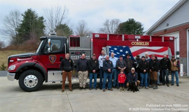 Conklin Volunteer Fire Department Unveils New Tanker 46