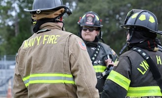 Lynn Haven Firefighters Train with Navy in Live Burn Exercises