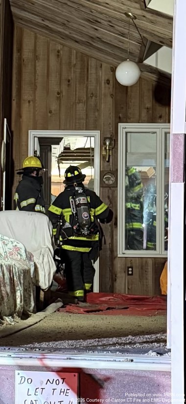 Canton Firefighters Quickly Contain Attic Fire on Christmas Tree Hill Road