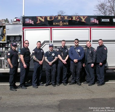 On Duty Members of the Nutley Fire Department with Engine 1