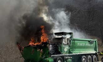 Dump Truck Fire Quickly Contained on Route 17W Near Mygatt Street Exit