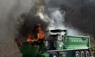 Engine 4 Responds to Fully Involved Truck Fire