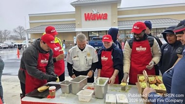 Whitehall FD Wins “Hoagies for Heroes” Contest at Wawa Grand Opening