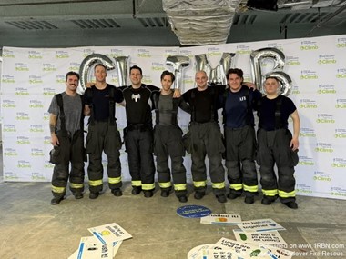 Firefighters Place Second at Fight for Air Climb Boston