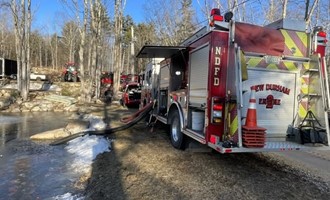 New Durham Firefighters Support Alton Fire Operations