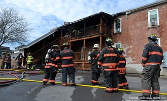 Apartment building fire in Clyde