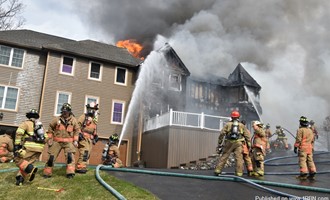 Fast Moving Fire Guts Large Home; Sends Column of Smoke High in Sky