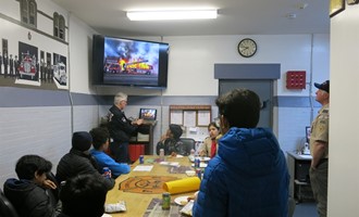 Scouts Visit Volunteer Fire Group