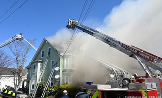 Waltham Fire Department Rescues Resident Over Ground Ladder at 4-Alarm Fire