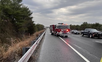Emergency Units Respond to Two-Vehicle Collision on Route 95 North Near Exit 18