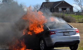 Car fire in East Bloomfield
