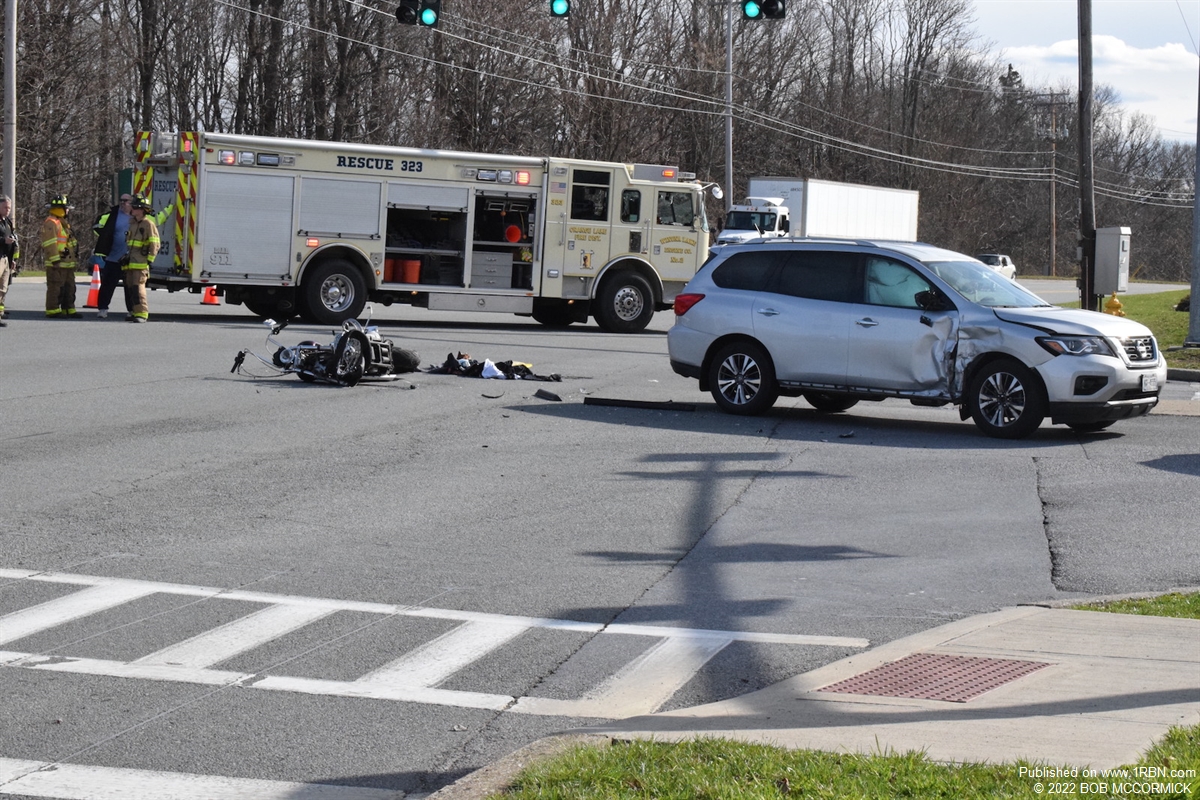 Motorcyclist Airlifted from MVA on Route 300 in Newburgh