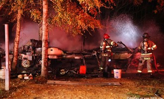 Working Travel Trailer Fire Knocked Down in Holley-Navarre