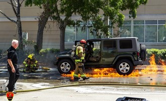 Gas line rupture and fire