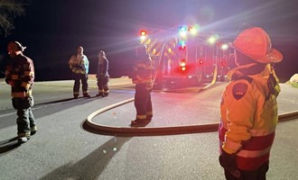 Plainfield Fire Supports Springfield with Water Supply Operations at Structure Fire