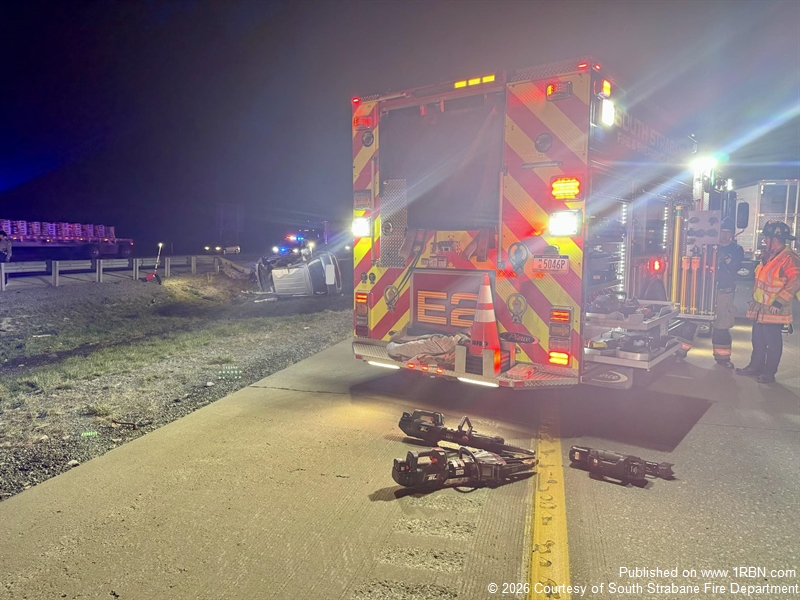 One Extricated After Rollover Crash on I-70 in Washington County