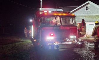 Rescue 2 Deploys Line at Working Chimney Fire