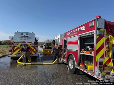Engine 931 Operates as Draft Engine in Mullica Hill