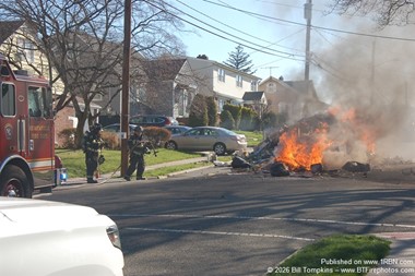 Bergenfield garbage truck fire