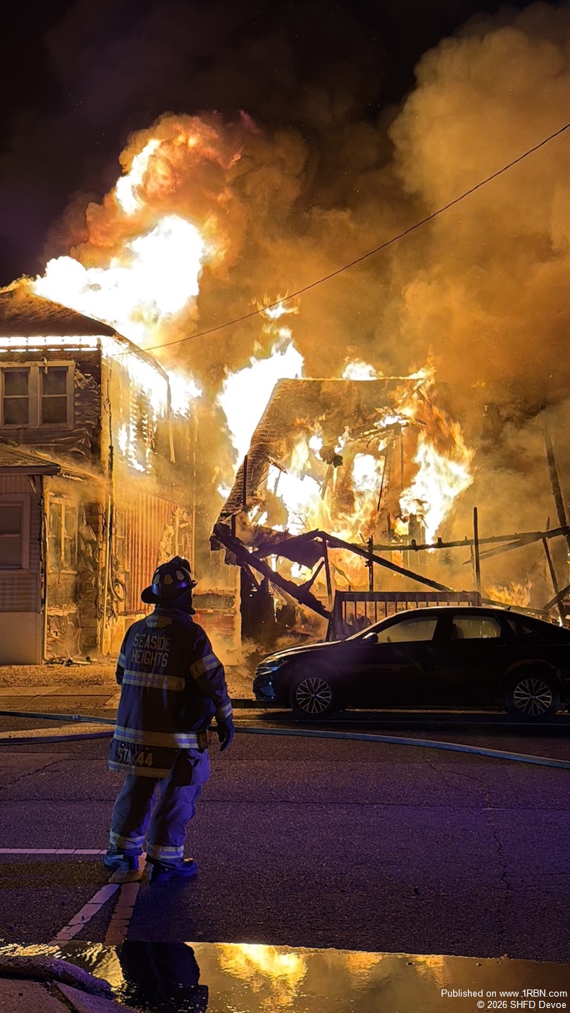 Third Alarm Structure Fire Displaces Residents in Seaside Heights