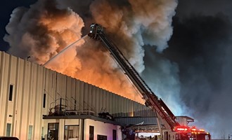 Five Alarm Blaze Destroys Large Commercial Building