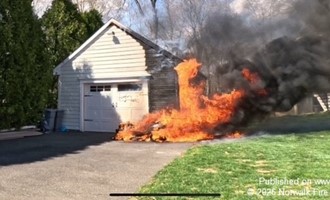 Rapid Fire Response Saves Sherwood Street Garage from Spreading Lawn Mower Blaze