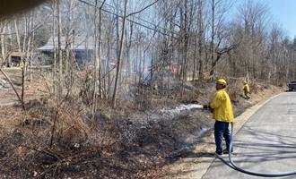 Fast Acting Crews Knock Down Roadside Brush Fire as Conditions Dry
