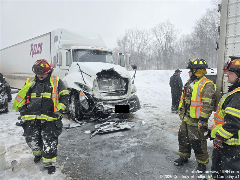 Fuller Hose Assists at I-90 Multi-Vehicle Crash