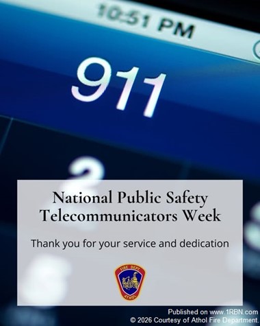 Athol Fire Acknowledges Critical Dispatch Operations
