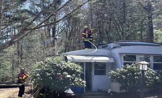 West Greenwich Crews Respond to Chimney-Related Roof Fire