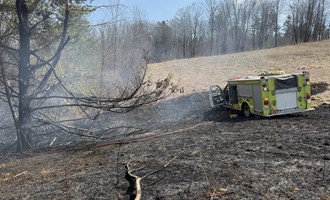 West Weathersfield Crews Assist at 2nd Alarm Brush Fire in Mutual Aid Response