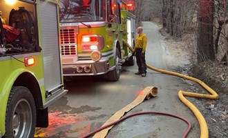Brush Fire Threatens Home on Plains Road, Crews Act Quickly to Contain