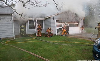 Lightning Strike Ignites Garage Fire, Extension Stopped