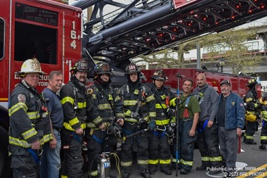 The Crew From The Lindenhurst TRUCK After a 2nd due Apartment Fire